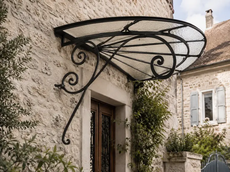 Fan canopy “Guimard” in wrought iron