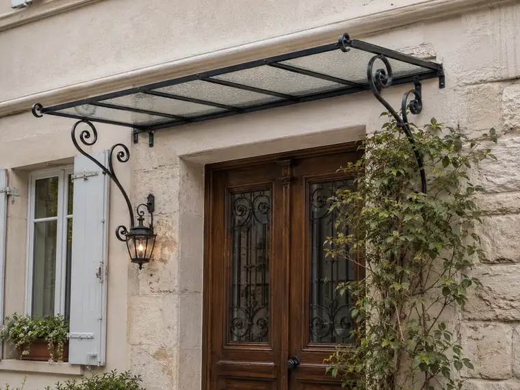 Fan canopy “station” in wrought iron